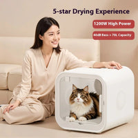 HKM-814803 Automatic Pet Hair Dryer with Soothing Window for Dogs and Cats, Eco-Friendly Plastic Design