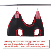 HKM-8148413 Pet Grooming Hammock for Cats and Dogs - Nail Trimming Restraint Bag for Bathing and Grooming