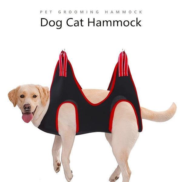 HKM-8148413 Pet Grooming Hammock for Cats and Dogs - Nail Trimming Restraint Bag for Bathing and Grooming
