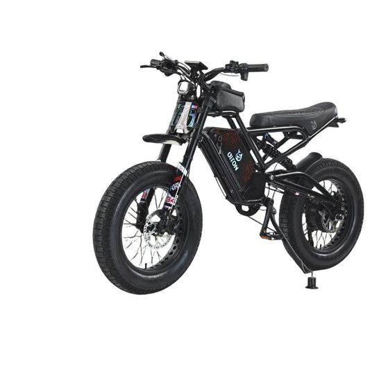 HKM-814867 52V 1500W Fat Tire Electric Mountain Bike with 25Ah Battery and 7-Speed Gears for Adults and Teens