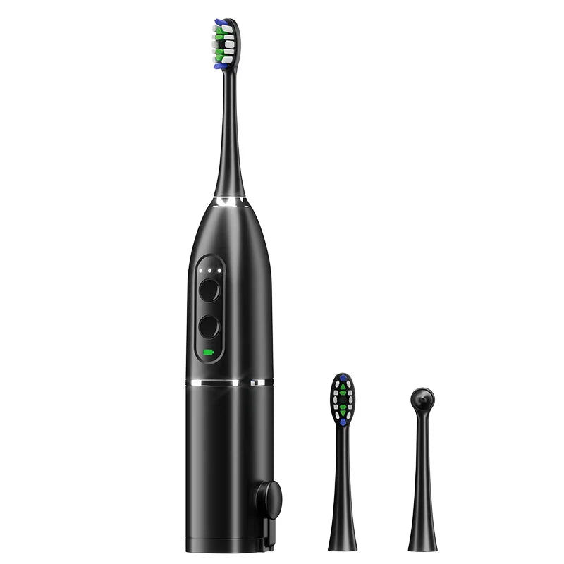 HKM-814867 Electric Sonic Toothbrush & Water Flosser Set with 2 Smart Brush Heads and Retractable Water Tank
