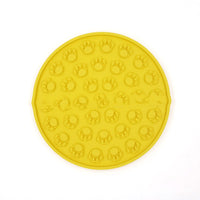 HKM-8148925 Silicone Pet Licking Mat for Bath Time Fun - 15cm Round Design