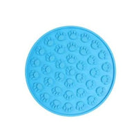 HKM-8148925 Silicone Pet Licking Mat for Bath Time Fun - 15cm Round Design