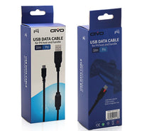 HKM-814931 Compact PS4 Wireless Game Controller USB Charging Cable - Durable Plastic, Easy to Store