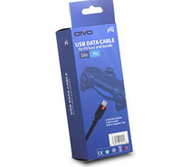 HKM-814931 Compact PS4 Wireless Game Controller USB Charging Cable - Durable Plastic, Easy to Store