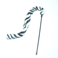 HKM-8149565 Plush Leopard Print Cat Teaser Stick with Simulated Rabbit Hair Tail, 28cm Long