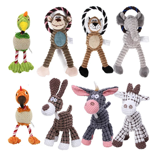 HKM-815059 Interactive Chew Toy for Dogs – Funny Animal Shape Squeaker Puppy Training Accessory
