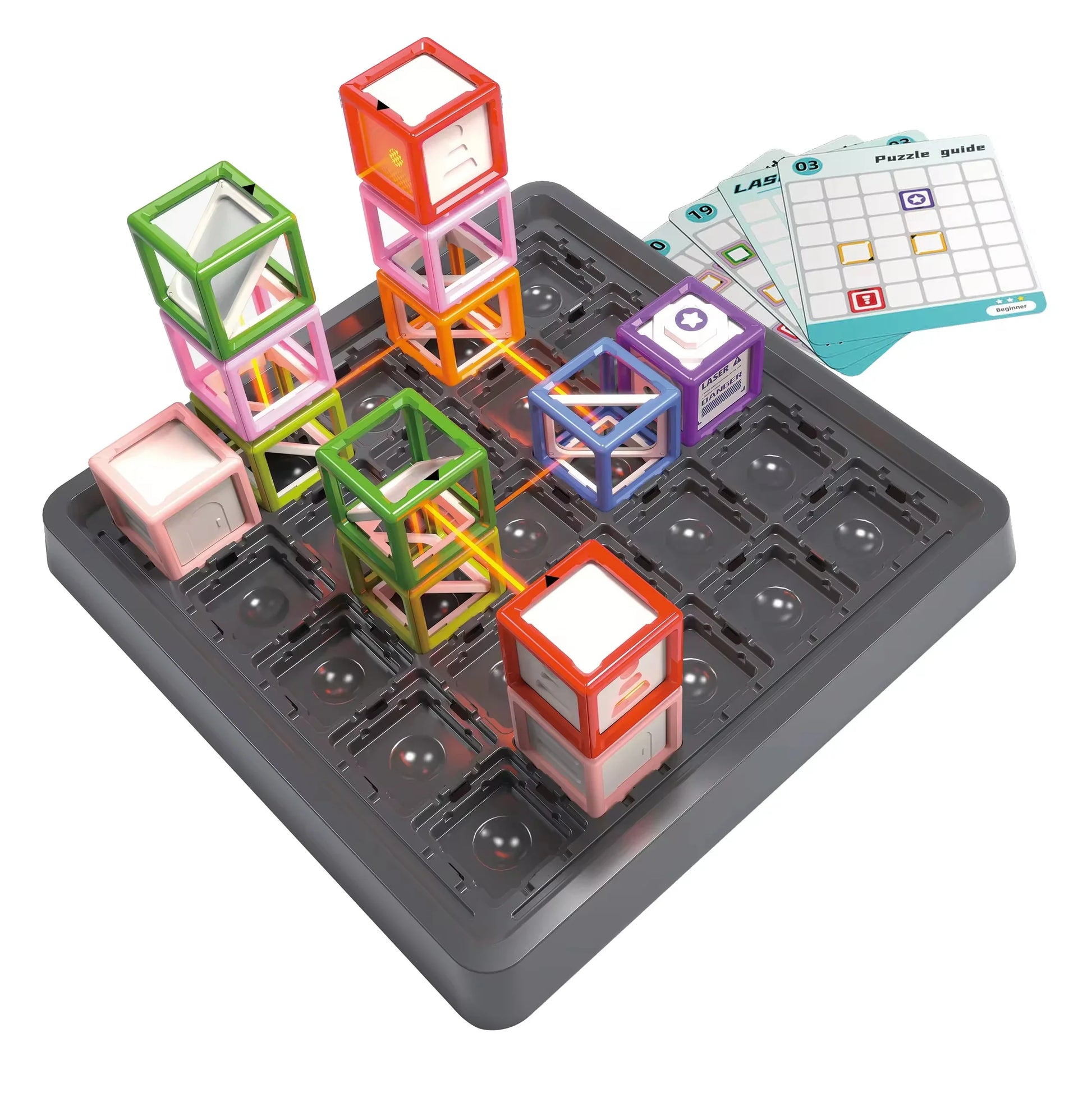HKM-815123 Laser Maze STEM Toy for Kids - Interactive Light Beam Bending Puzzle Game, Ages 5+