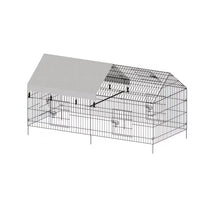 HKM-8152381 Pointed Wire Chicken Coop for Poultry Breeding, Metal and Fabric Structure, 86 x 40 x 40 Inches