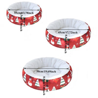 HKM-8152765 Christmas-Themed Warm Pet Bedding for Small and Medium Dogs and Cats - Cozy Nest with Holiday Prints