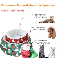 HKM-8152765 Christmas-Themed Warm Pet Bedding for Small and Medium Dogs and Cats - Cozy Nest with Holiday Prints