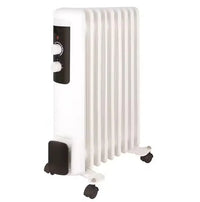 HKM-815315 Portable Oil-Filled Radiator Heater with Adjustable Thermostat and 24-Hour Timer, Ideal for Home and Office Use