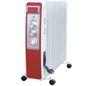 HKM-815315 Portable Oil-Filled Radiator Heater with Adjustable Thermostat and 24-Hour Timer, Ideal for Home and Office Use