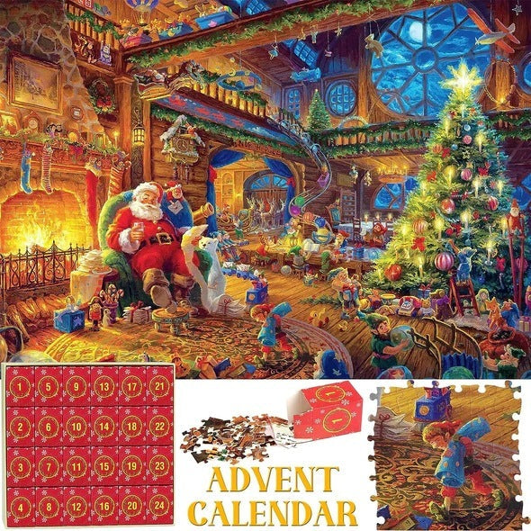 HKM-815315 Santa Claus Flat Puzzle Toy - 70x50 Paper Puzzle Featuring Classic Holiday Character