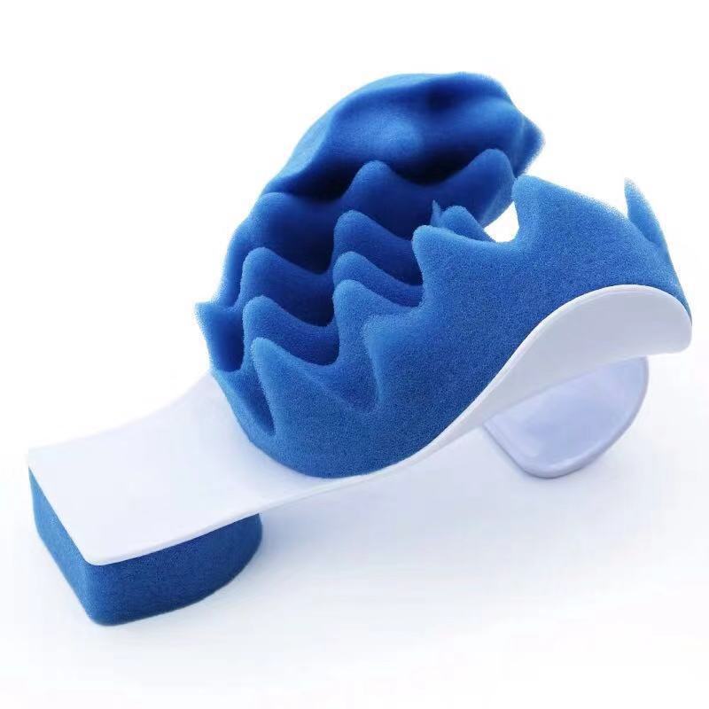 HKM-815379 Cervical Support Pillow - Blue Headrest Cushion for Neck and Shoulder Relief