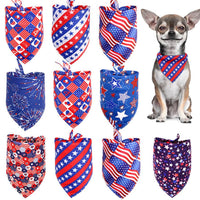 HKM-815443 Independence Day Dog and Cat Bib Towel with Flag Design in Small and Medium Sizes