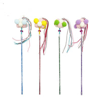 HKM-8155325 Interactive Cat Toy Teaser with Plush Feathers and Bells for Boredom Relief