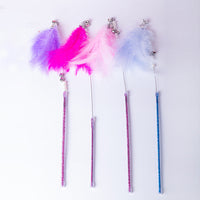 HKM-8155325 Interactive Cat Toy Teaser with Plush Feathers and Bells for Boredom Relief
