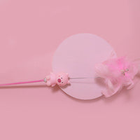 HKM-8155325 Interactive Cat Toy Teaser with Plush Feathers and Bells for Boredom Relief
