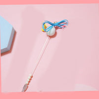 HKM-8155325 Interactive Cat Toy Teaser with Plush Feathers and Bells for Boredom Relief