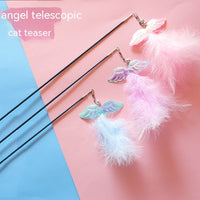HKM-8155325 Interactive Cat Toy Teaser with Plush Feathers and Bells for Boredom Relief