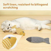 HKM-8155965 Catnip Interactive Fish Toys - 3 Piece Set for Indoor Cats and Kittens, Self-Play Exercise Kicker