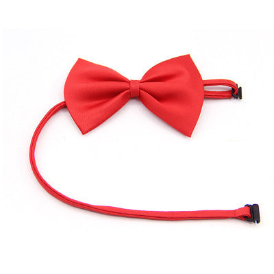 HKM-8156733 Solid Color Pet Bow Tie for Dogs and Cats - Stylish Cloth Accessory in Various Colors