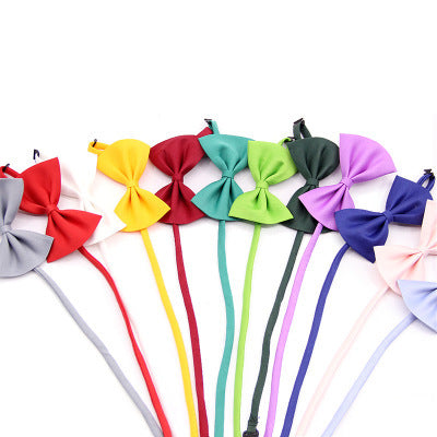 HKM-8156733 Solid Color Pet Bow Tie for Dogs and Cats - Stylish Cloth Accessory in Various Colors