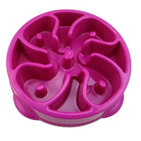 HKM-8158269 Slow Feeder Dog Bowl - Durable Plastic Pet Dish for Controlled Eating