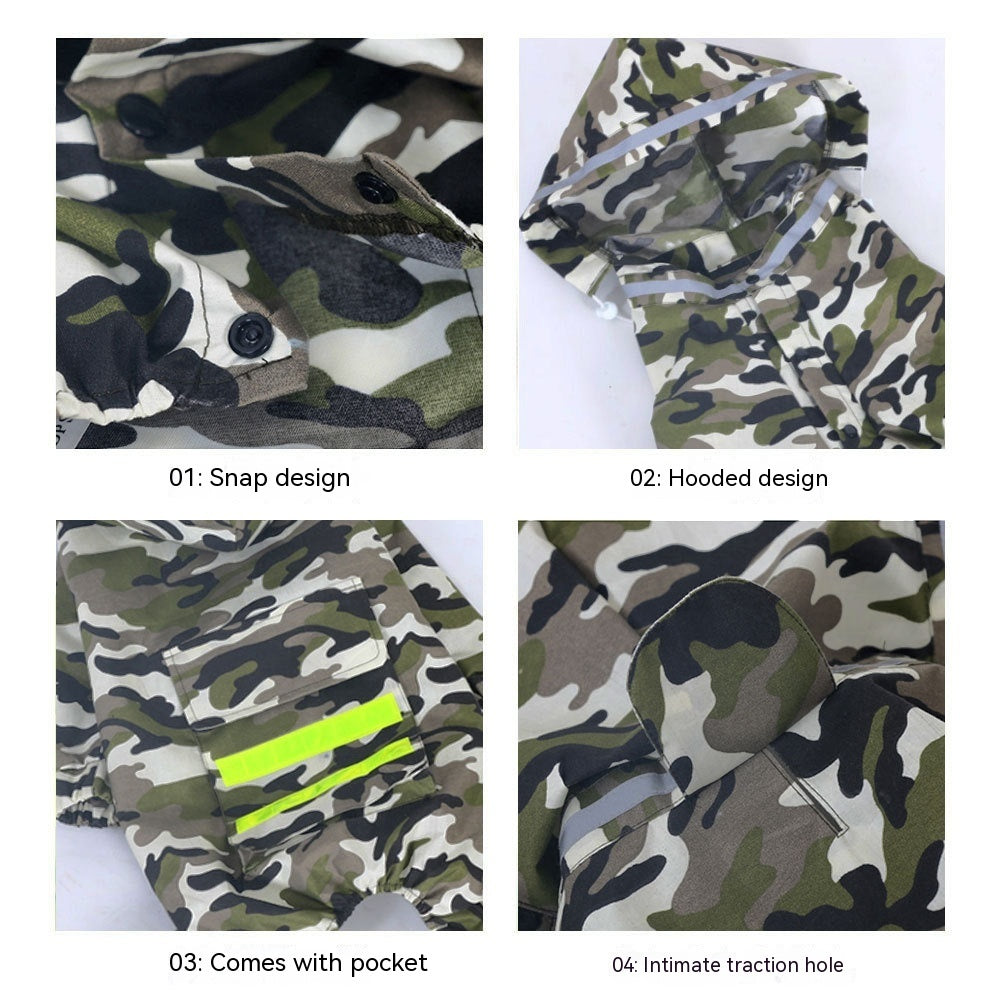 HKM-8158653 Waterproof Dog Raincoat for Border Shepherds - Casual Pet Clothing, Size Options Available