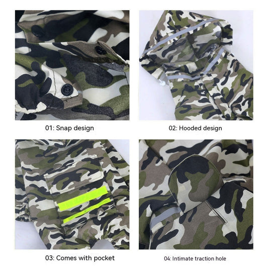 HKM-8158653 Waterproof Dog Raincoat for Border Shepherds - Casual Pet Clothing, Size Options Available