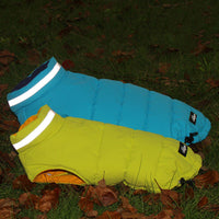 HKM-8158909 Thickened Waterproof Double-Sided Reflective Outdoor Pet Jacket in Blue and Green