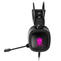 HKM-815891 RGB Wired Head-Mounted Gaming Headset with 50mm Driver, USB Power Supply, and Omnidirectional Microphone