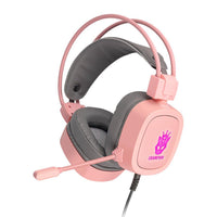HKM-815891 RGB Wired Head-Mounted Gaming Headset with 50mm Driver, USB Power Supply, and Omnidirectional Microphone
