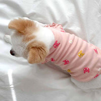 HKM-8160061 Spring Style Thin Cat Vest Apparel for Dogs in Pink and White - Available in S, M, L, XL