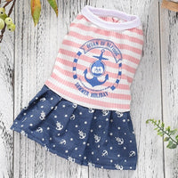 HKM-8161853 Princess Style Cotton Vest Dress for Pets - Available in Red and Green Sizes XS to XL