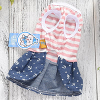 HKM-8161853 Princess Style Cotton Vest Dress for Pets - Available in Red and Green Sizes XS to XL