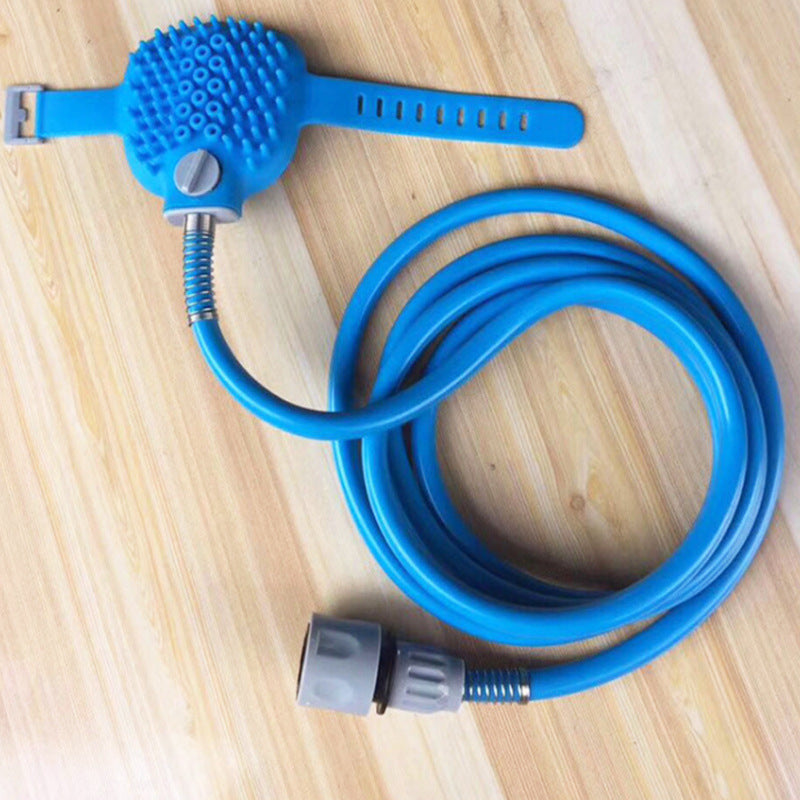 HKM-8162109 Pet Bathing Massage Brush Nozzle with 2.5m Hose and Adjustable Water Control