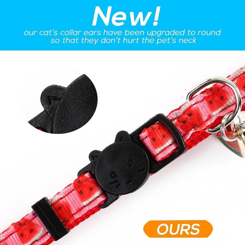 HKM-8162237 Adjustable Geometric Pattern Pet Collar in Multiple Colors - Universal Fit for All Seasons