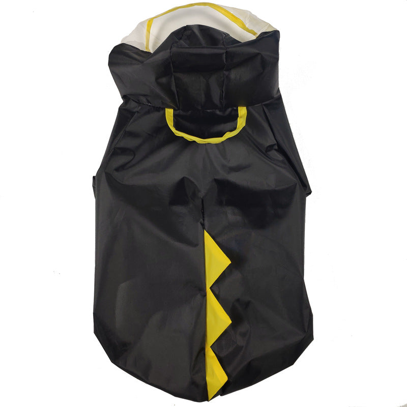 HKM-8162621 Lightweight Waterproof Pet Parent-Child Dinosaur Raincoat - Blue & White, Various Sizes Available