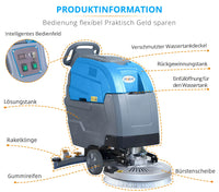 HKM-816275 Commercial Walk-Behind Floor Scrubber KR-A65 for Efficient Cleaning Solutions