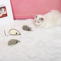HKM-8162877 Multicolor Sisal Cat Mouse Toy - Set of 3 Fun Playful Toys