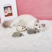 HKM-8162877 Multicolor Sisal Cat Mouse Toy - Set of 3 Fun Playful Toys