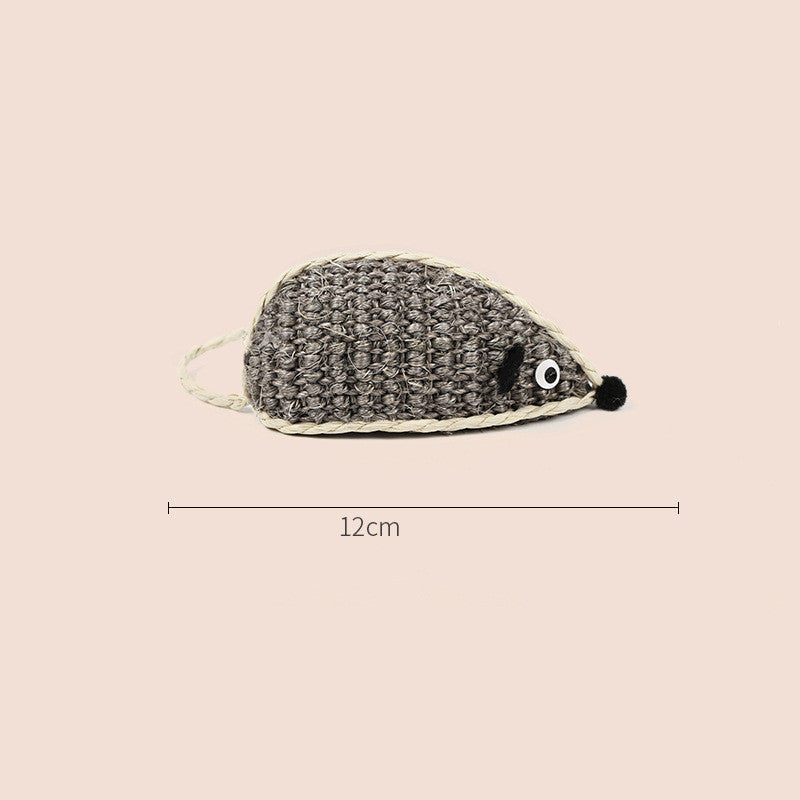 HKM-8162877 Multicolor Sisal Cat Mouse Toy - Set of 3 Fun Playful Toys