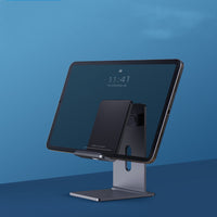 HKM-816403 Adjustable Mobile Phone and Tablet Holder for Desktop - Compatible with iPhone and 11 Inch Tablets - Sleek Alloy Design