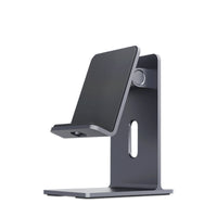 HKM-816403 Adjustable Mobile Phone and Tablet Holder for Desktop - Compatible with iPhone and 11 Inch Tablets - Sleek Alloy Design