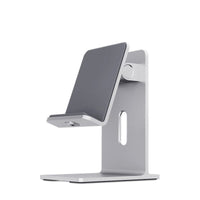 HKM-816403 Adjustable Mobile Phone and Tablet Holder for Desktop - Compatible with iPhone and 11 Inch Tablets - Sleek Alloy Design
