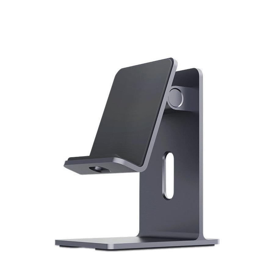 HKM-816403 Adjustable Mobile Phone and Tablet Holder for Desktop - Compatible with iPhone and 11 Inch Tablets - Sleek Alloy Design