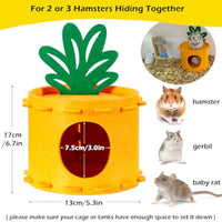 HKM-8164285 Carrot-Shaped Felt Hamster House for Syrian Hamsters and Gerbils - Easy to Clean Hideaway for Sleeping and Hiding