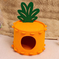 HKM-8164285 Carrot-Shaped Felt Hamster House for Syrian Hamsters and Gerbils - Easy to Clean Hideaway for Sleeping and Hiding